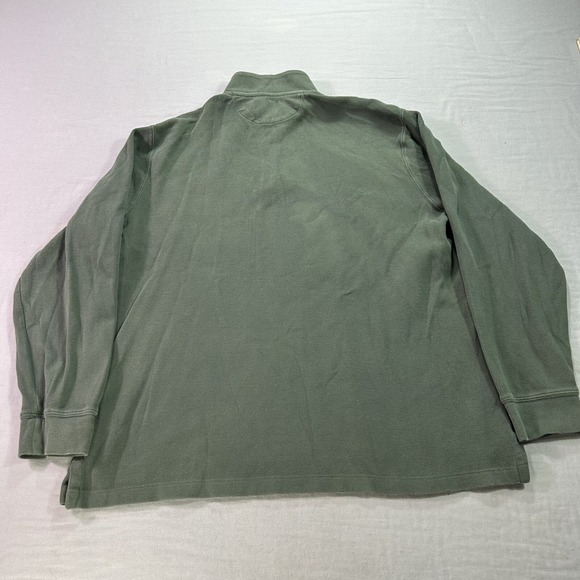 Polo Ralph Lauren Sweater Mens XL Green Estate Rib 1/4 Zip Sweatshirt Mock Neck - Picture 2 of 10